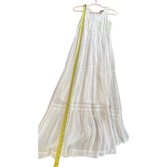 J Gee Dress Womens Sz Small White Lace Sleeveless Maxi Cottagecore Bridal Boho - Picture 10 of 13